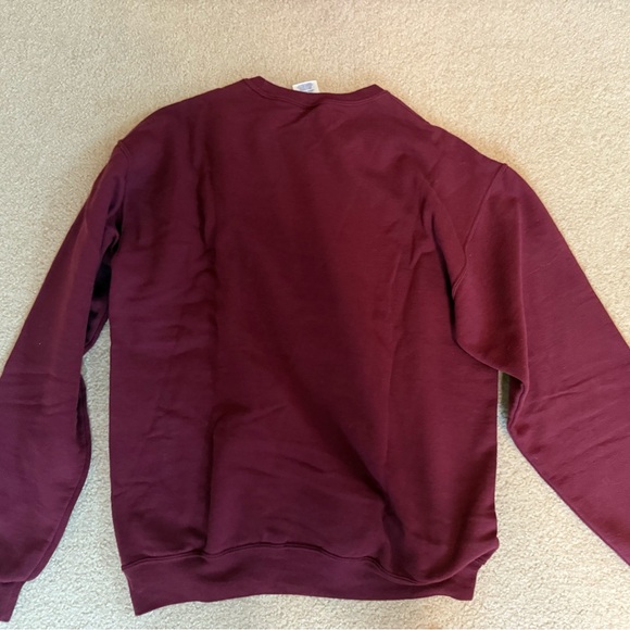Jerzees Maroon Crewneck Sweater - Picture 3 of 3